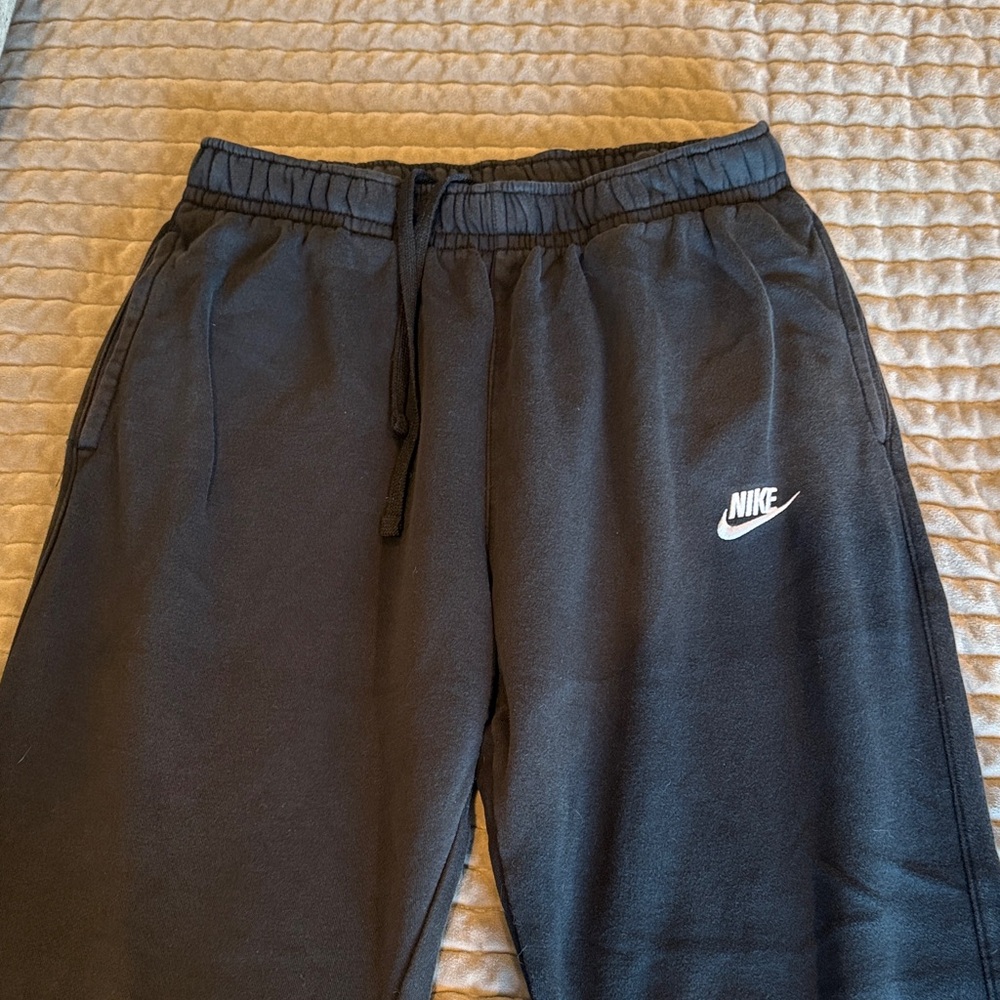 Nike Black Sweatpants with White Logo